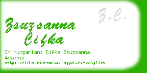 zsuzsanna cifka business card